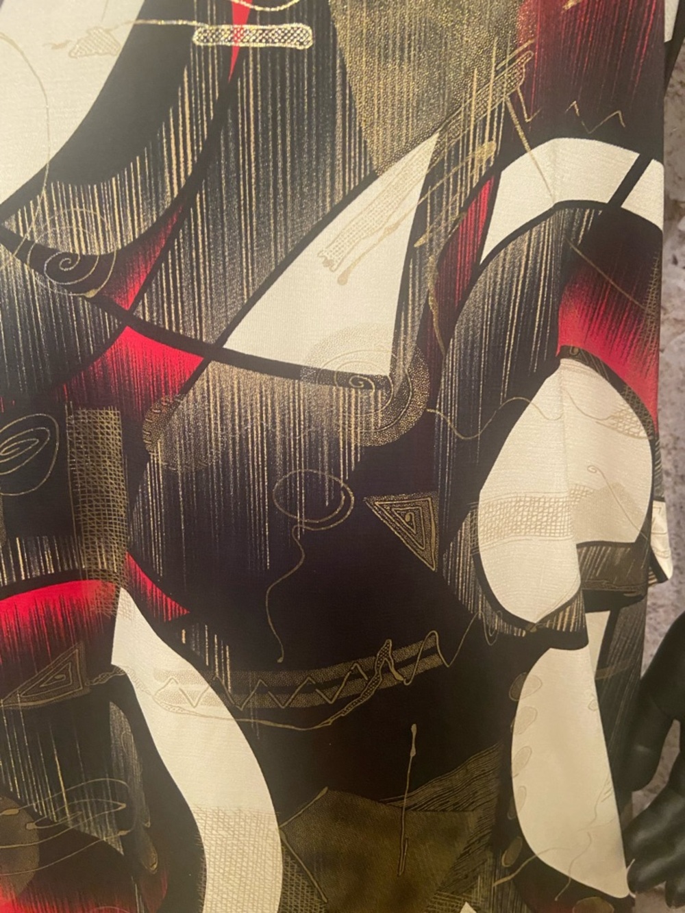 Joseph Ribkoff Multi Coloured Rouched Stretch Dress - Picture 7 of 10